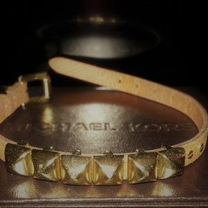 Michael Kors Leather Stud Bracelet